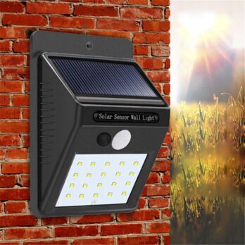 LAMPA SOLARNA CZUJNIKIEM RUCHU I ZMIERZCHU 20 LED 830, SKU: 011