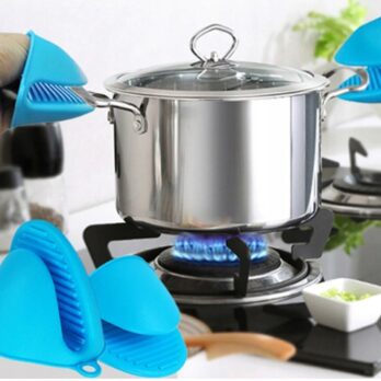 Rękawice Kuchenne Silikonowe Odporne na Wysoką Temperaturę – 2 kolory -1 Para (2 szt.), SKU: 006