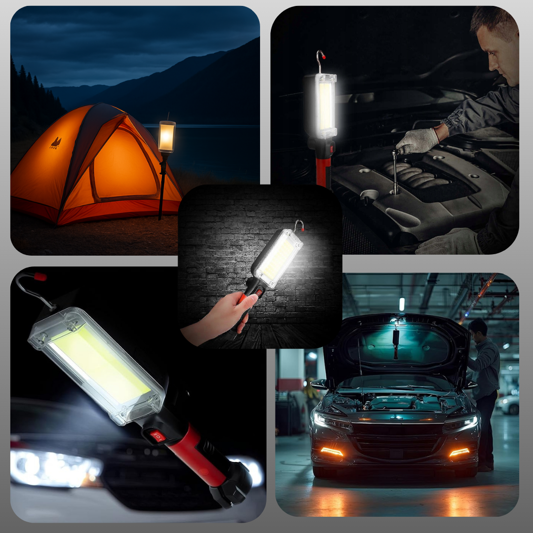 LAMPA LATARKA WARSZTATOWA 3W1 LED COB AKUMULATOR SKU:103