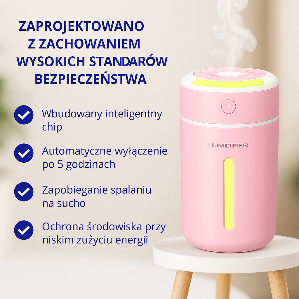 NAWILŻACZ OCZYSZCZACZ POWIETRZA PRZENOŚNY 230ML SKU: 141