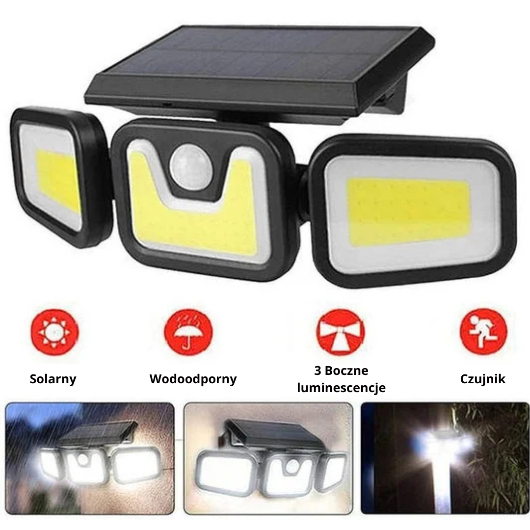 Halogen SOLARNY Lampa 100LED Czujka Ruchu Zmierzchu SKU: 307