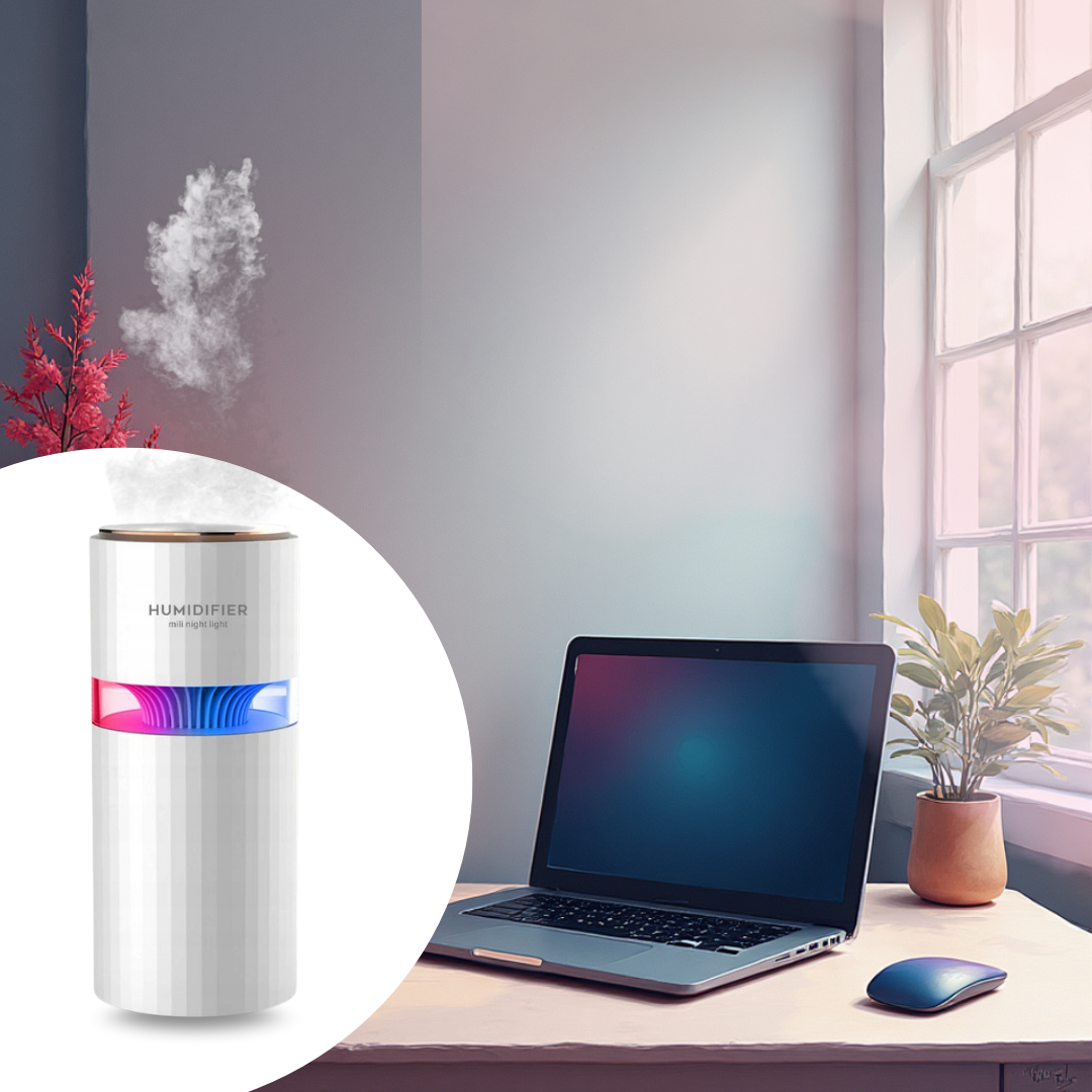 Nawilżacz Powietrza z Lampką Nocną 2 w 1 – Idealny do Biura, SKU: 277