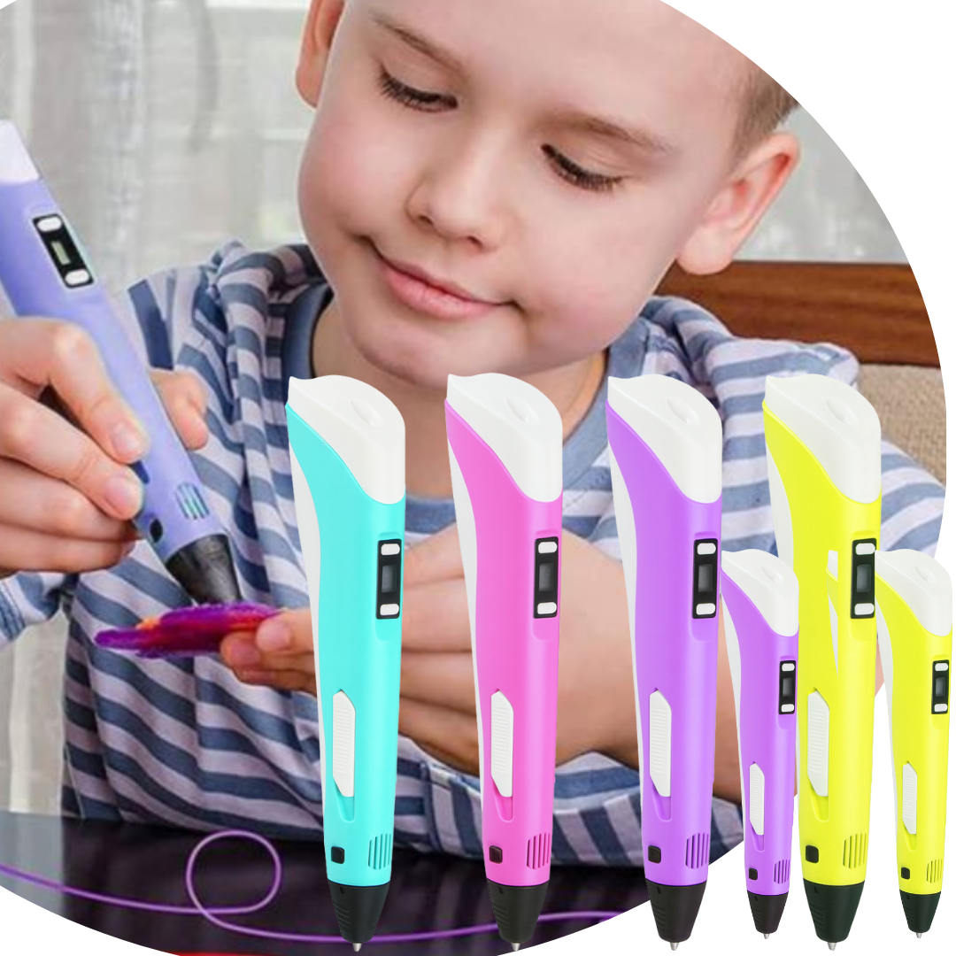 Długopis drukarka 3D + zestaw filamentów/wkładów- RÓŻNE ROZMIARY I KOLORY, SKU: 433