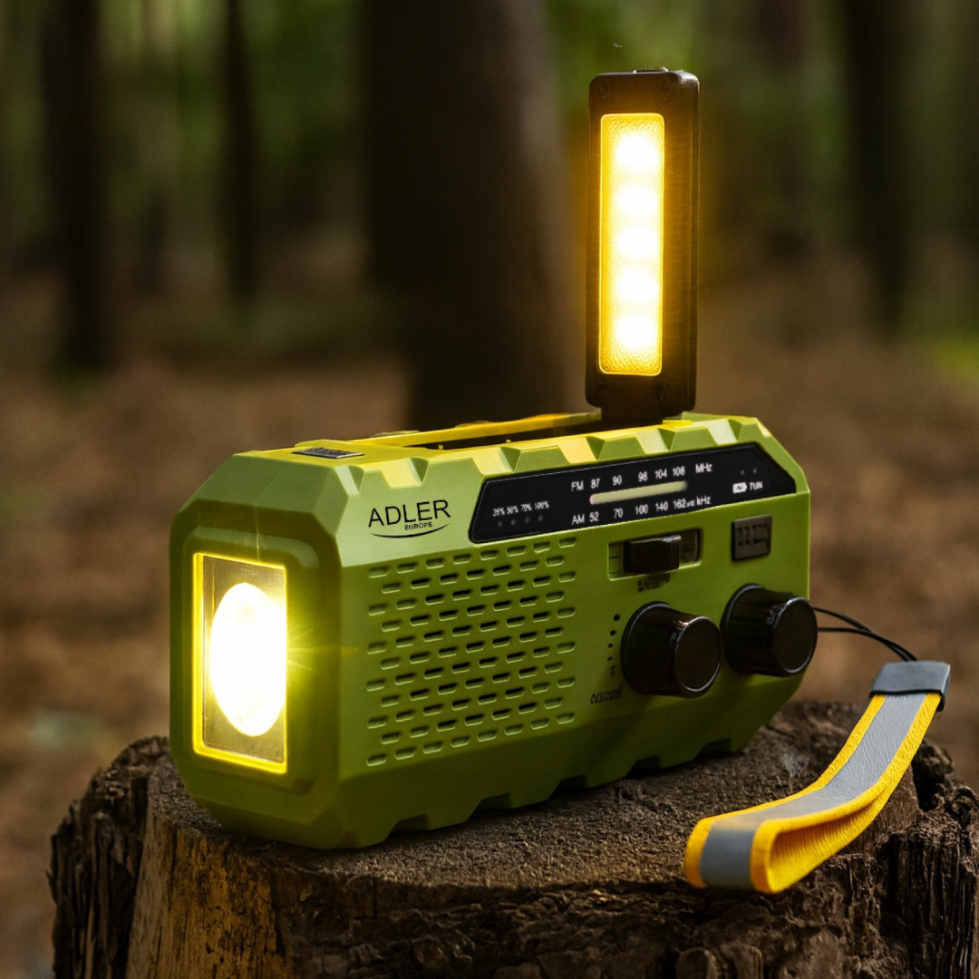 Adler Radio solarne z korbką ręczną SKU: AD 1197