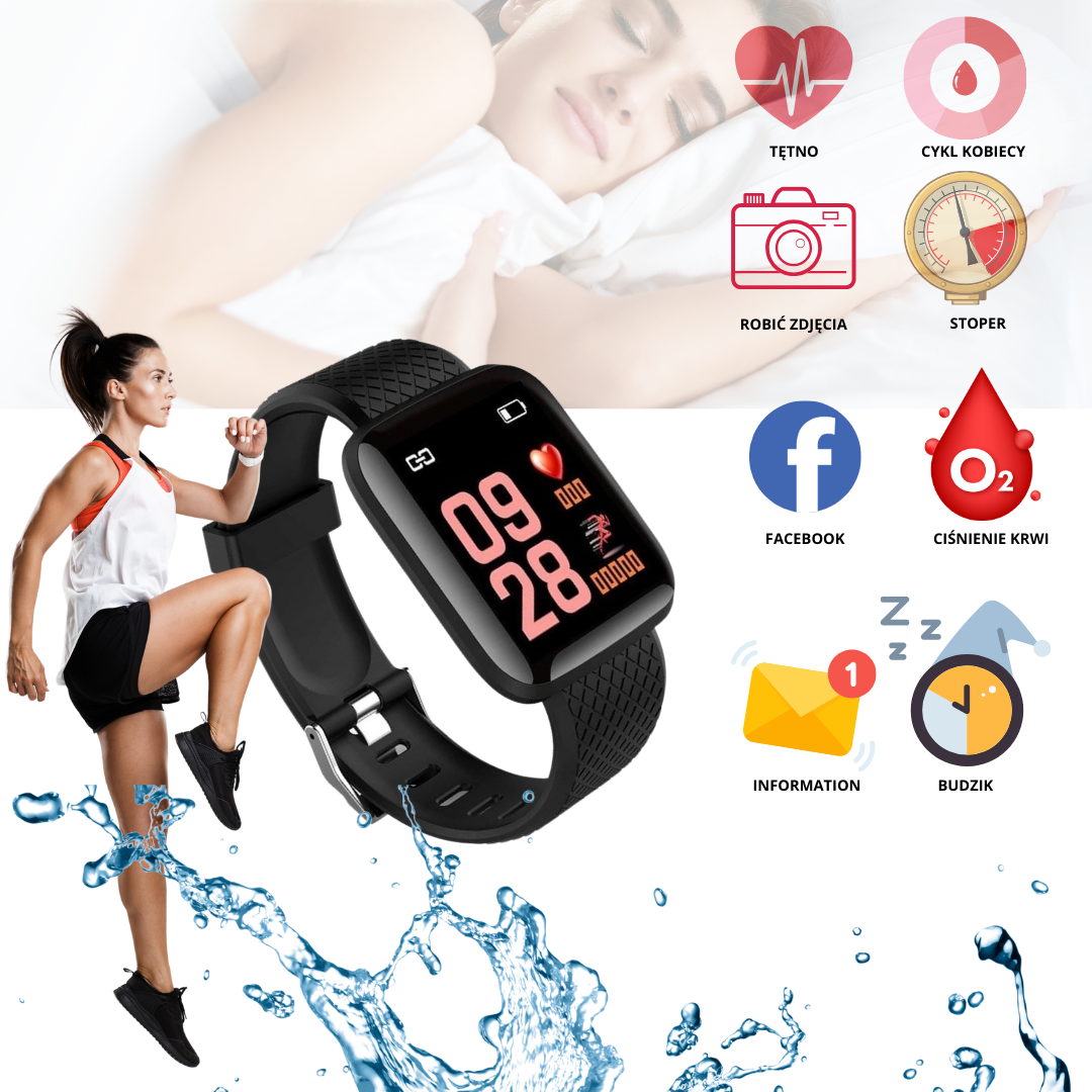 Smartwatch dla stylu życia M116 – Dla Kobiet i Mężczyzn, SKU:190