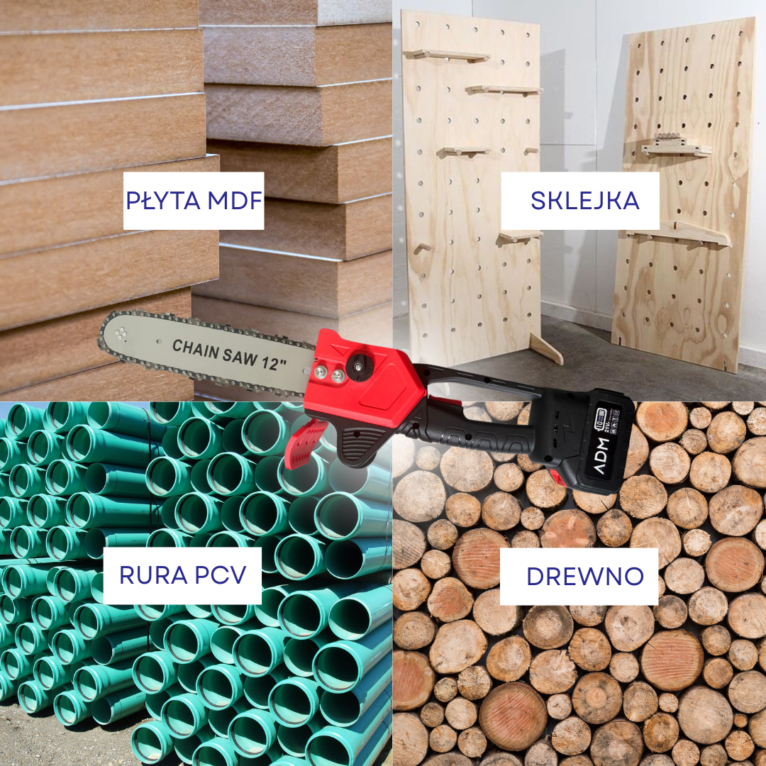 ADM Bezprzewodowa Piła  Łańcuchowa 12″ z Ergonomicznym uchwytem,SKU:542