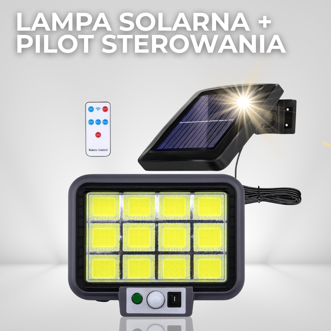 HALOGEN LATARNIA LAMPA SOLARNA 30W LED + PILOT SKU:476