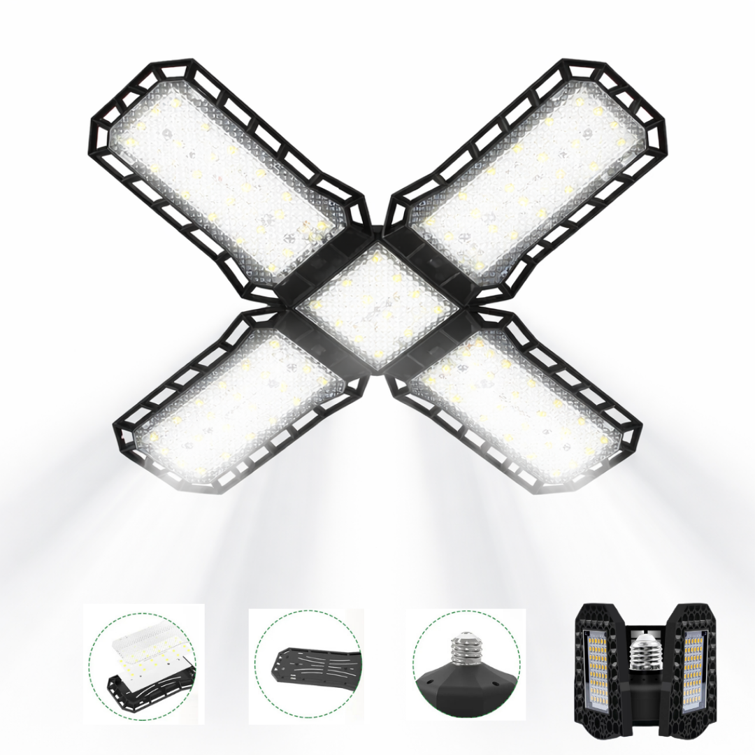 Lampa LED składana o wysokiej mocy do garażu, magazynu i warsztatu, SKU:166