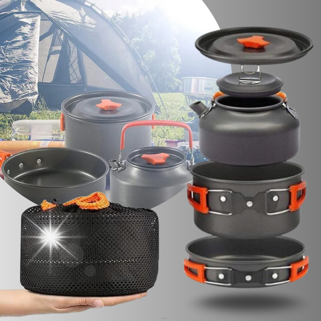 Przenośny zestaw naczyń kempingowych, SKU: 511