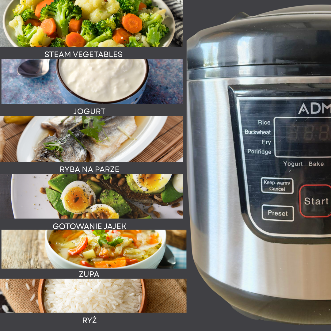 ADM Smart Multicooker – Gotowanie i Podgrzewanie w Jednym, SKU: 474