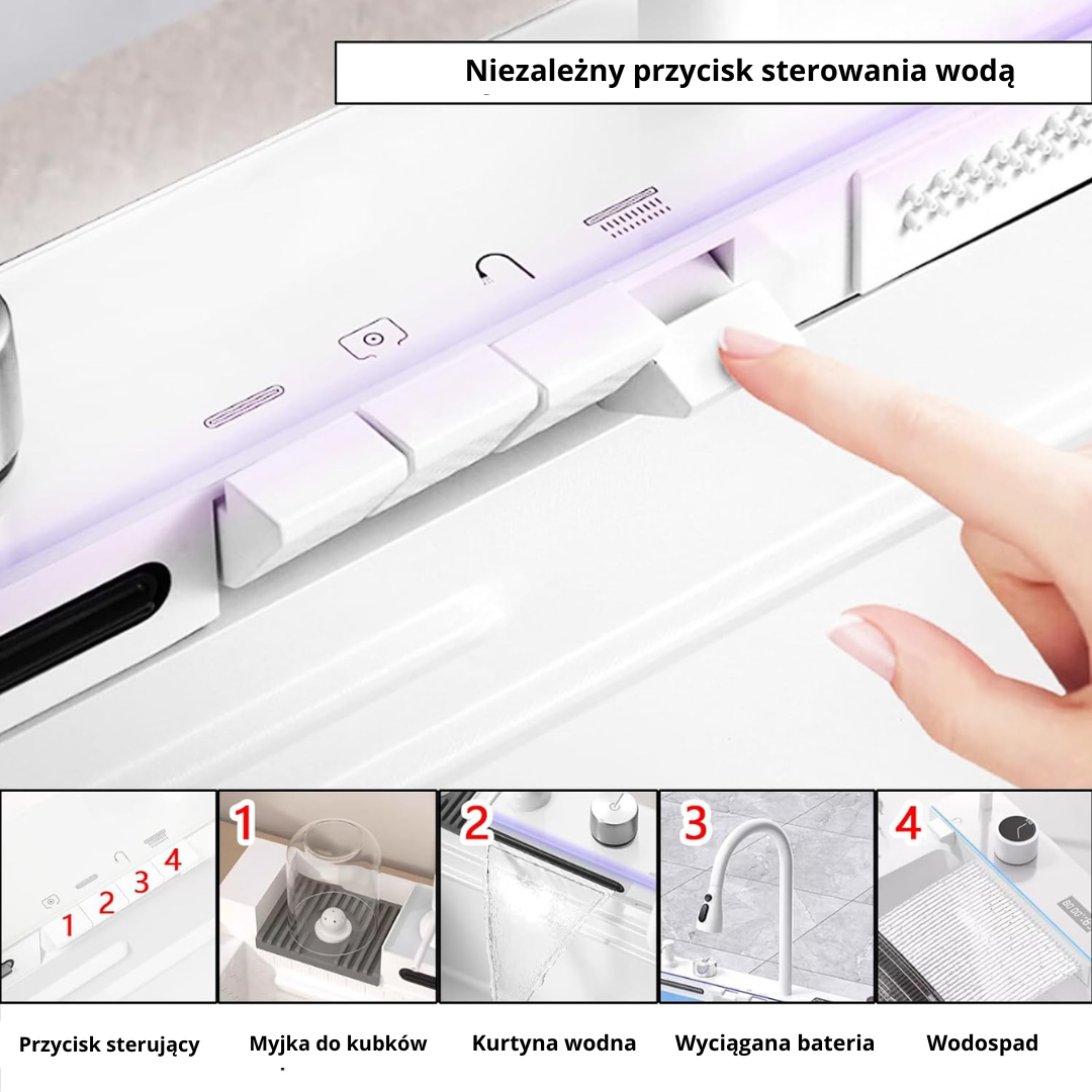 ADM INTELIGENTNY ZLEWOZMYWAK KUCHENNY Z WYCIĄGANĄ BATERIĄ, SKU:587