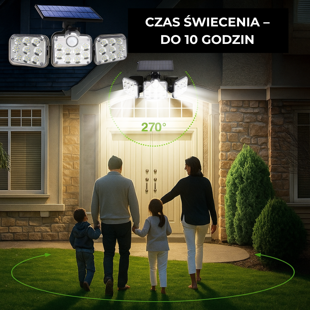 Lampa Solarna z Czujnikiem Ruchu i Pilotem, SKU: 104