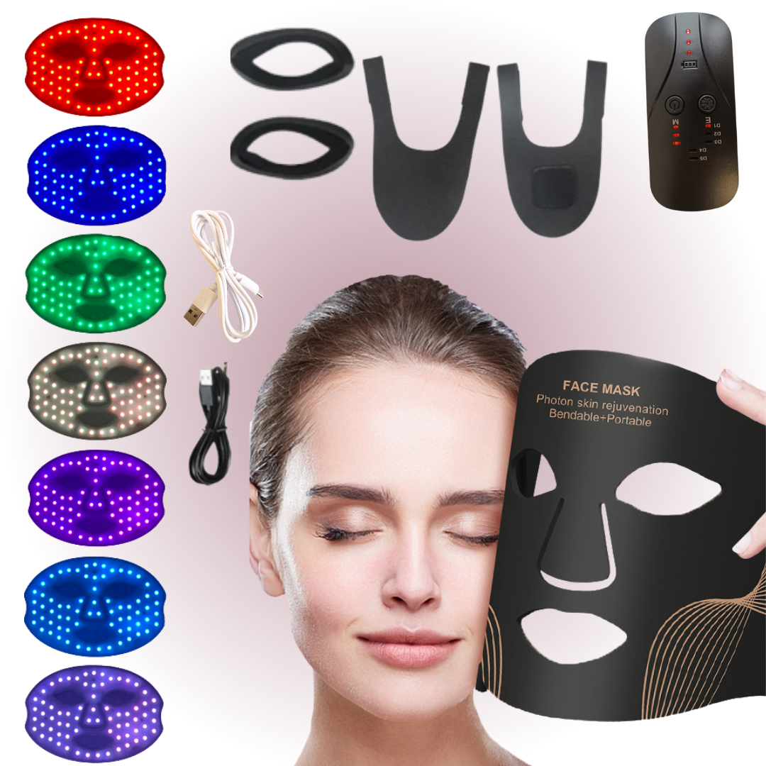 Maska na Twarz LED 7-Kolorowa – Terapia Światłem, SKU: 7054