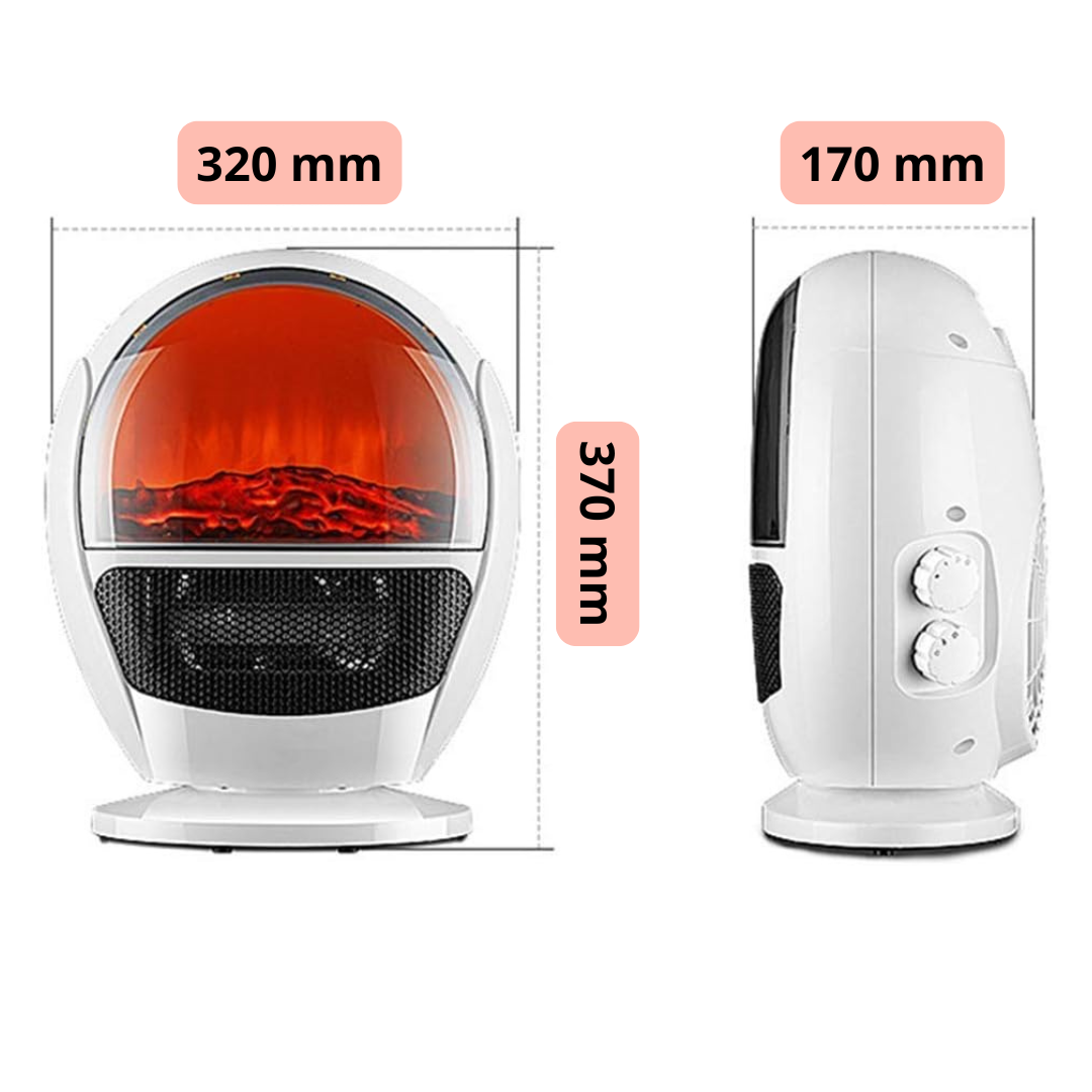 Termowentylator Ceramiczny 2w1 z Efektem Kominka i Trybem Wentylatora, SKU: 6074 - obrazek 6