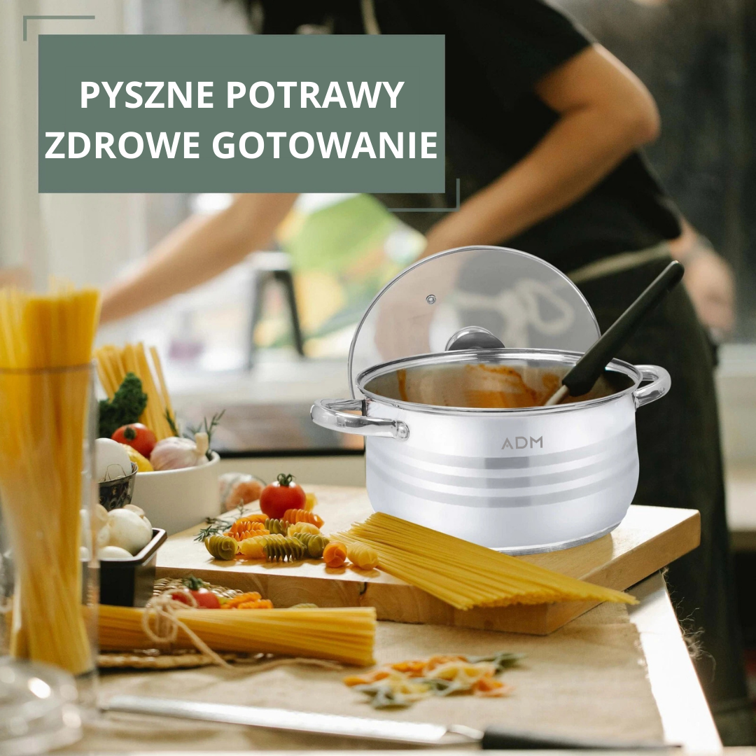 Zestaw garnków ADM komplet 12 elementów, SKU: 393