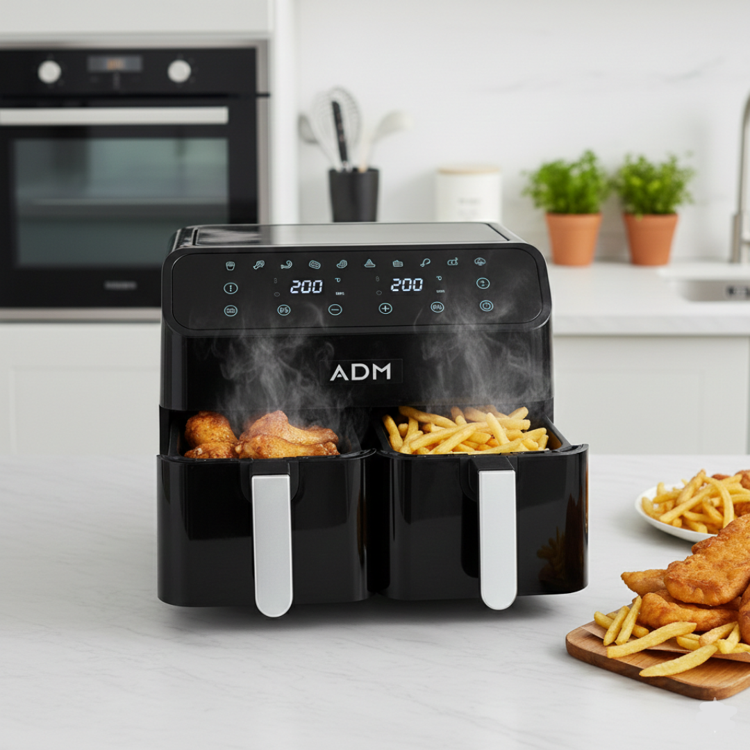 Frytkownica ADM Double Air Fryer – 2 kosze 8L, SKU:550