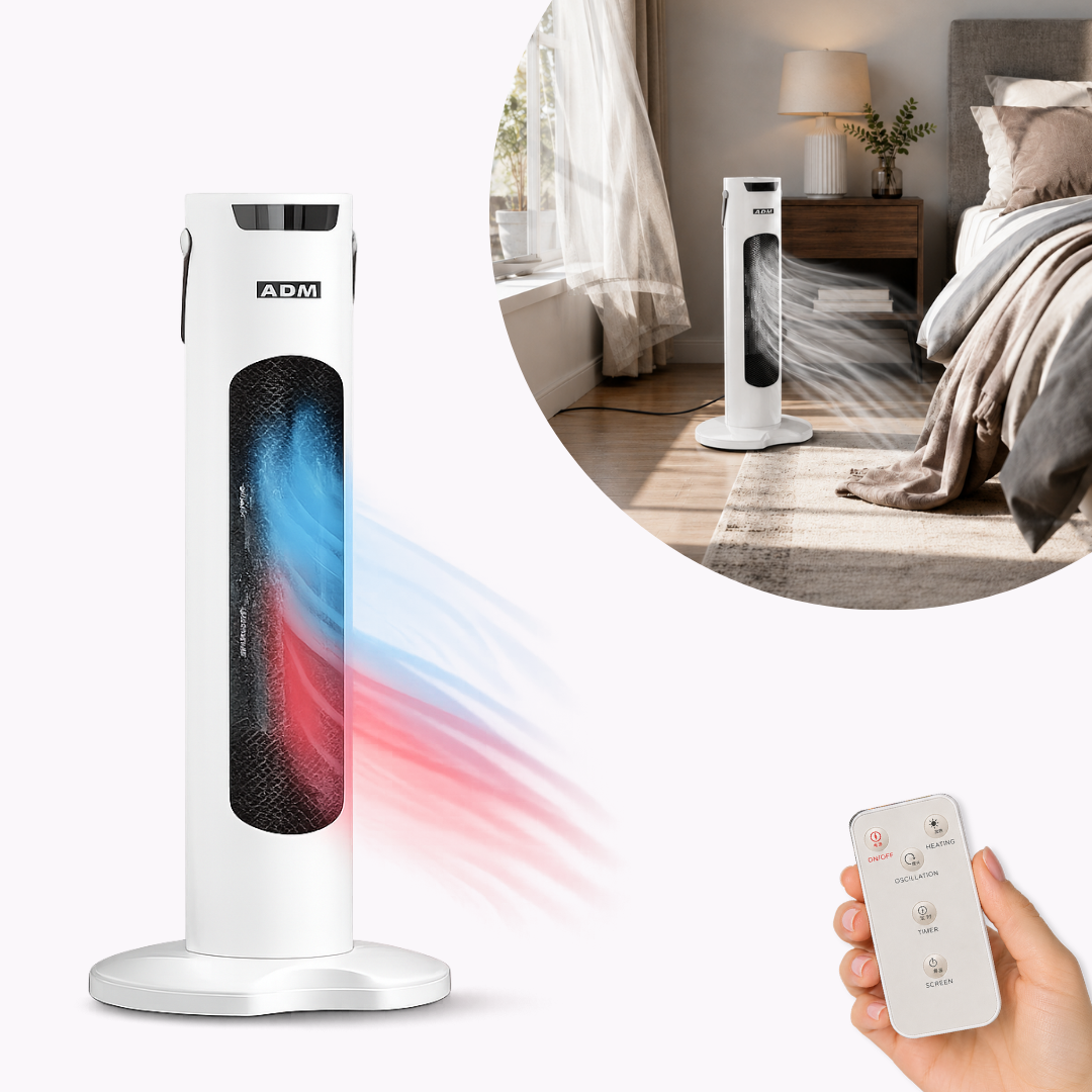 Termowentylator Ceramiczny ADM 1500 W z Trybem Chłodnego Nawiewu i Oscylacją, SKU: 6062