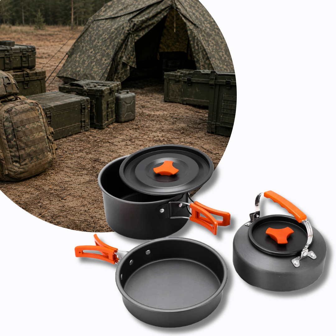 Zestaw survivalowy turystyczny naczyń kempingowych, SKU: 511