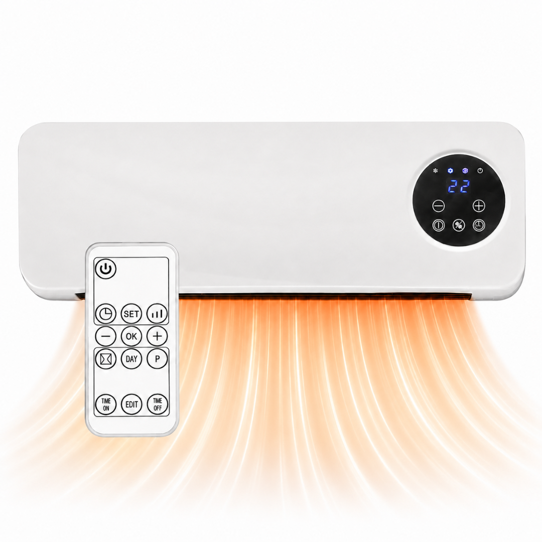 Kurtyna Powietrzna Ścienna Weber 2000W | Tryb Grzania | Wyświetlacz LED | Pilot | SKU: ZYY-PTC06