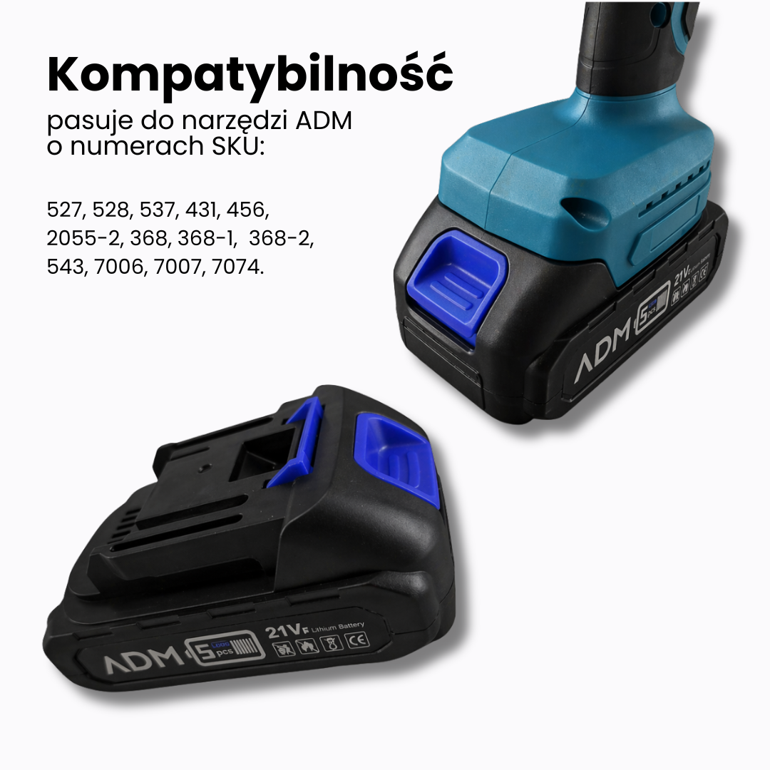 Akumulator litowo-jonowy 21V do narzędzi ADM, SKU: 439 - obrazek 5