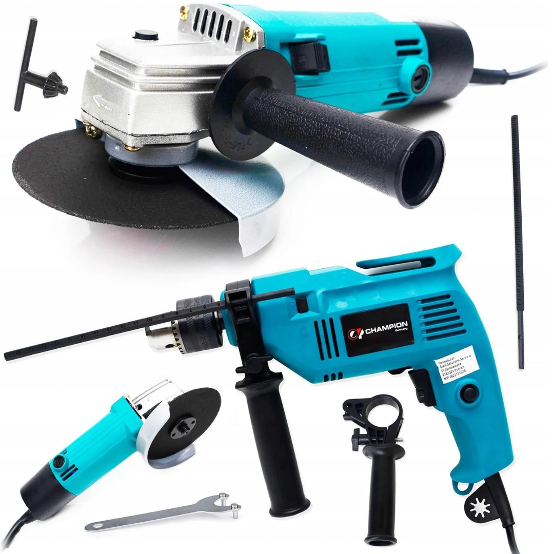 Zestaw szlifierka kątowa + wiertarka udarowa – 900W, SKU: CP-117