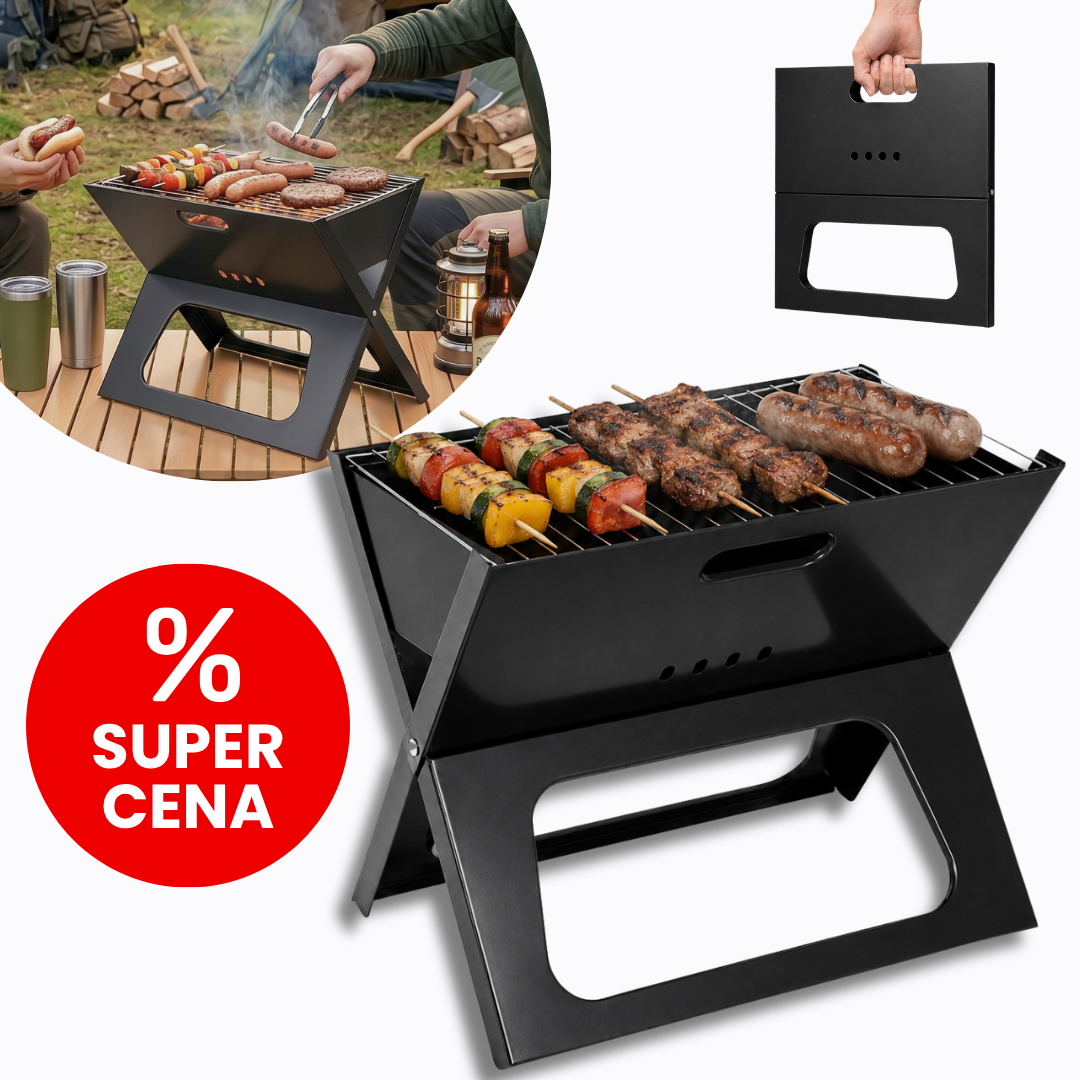 ADM Składany Jednorazowy Grill Kempingowy BBQ, SKU: 7089