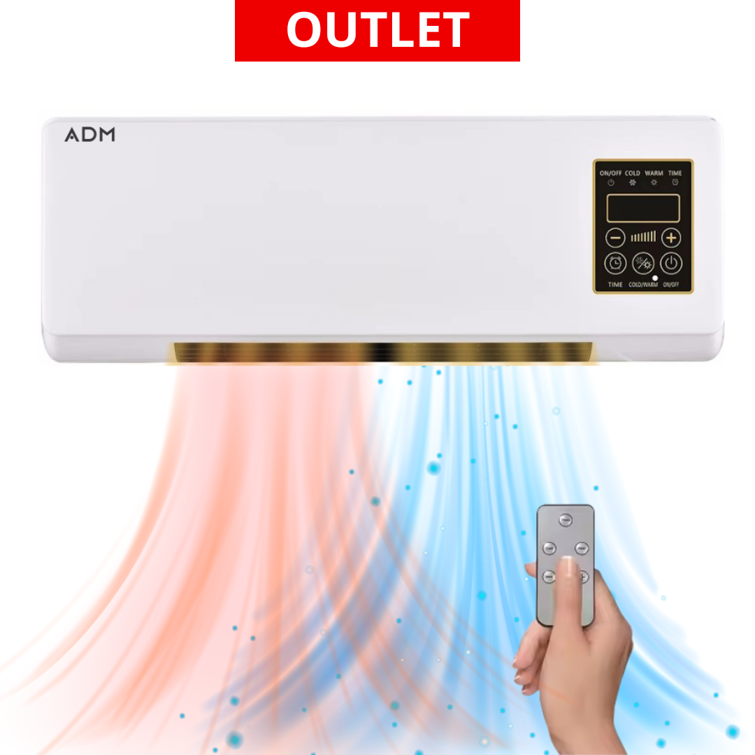 ADM Kurtyna Powietrzna Ścienna 1200W | Tryb Chłodnego Nawiewu i Grzania | Pilot, SKU: 2069_boxdmg | OUTLET