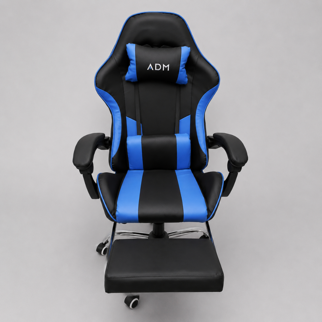 ADM Ergonomiczny Fotel Gamingowy z Podnóżkiem, SKU: 7082