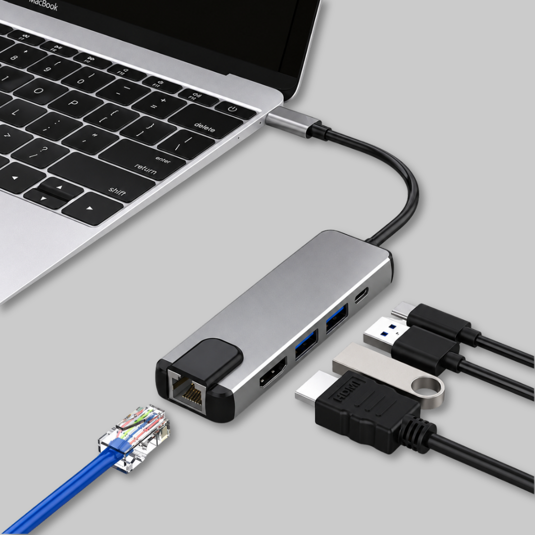 Hub USB-C 5-w-1 z HDMI 4K adapter wieloportowy, SKU: 7123 - obrazek 6