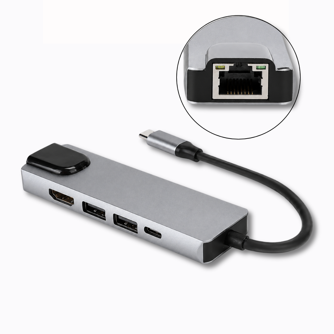 Hub USB-C 5-w-1 z HDMI 4K adapter wieloportowy, SKU: 7123 - obrazek 4