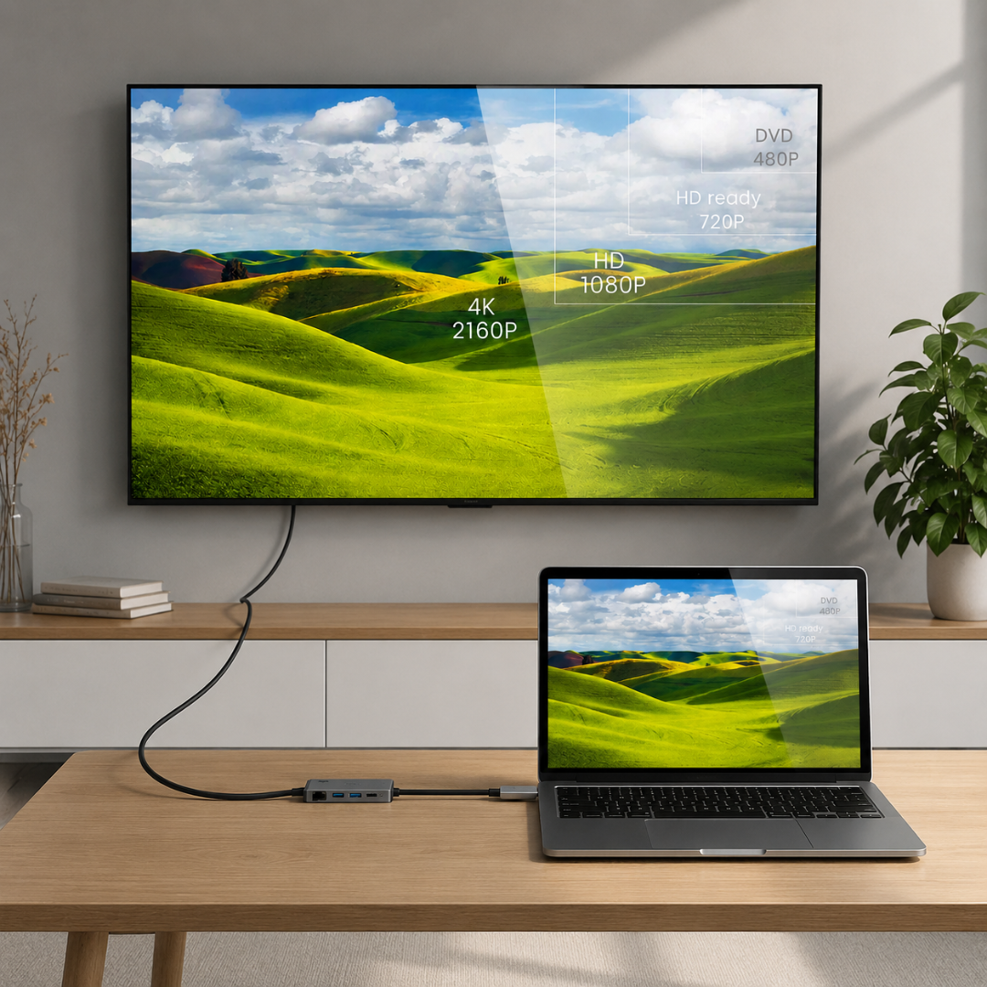 Hub USB-C 5-w-1 z HDMI 4K adapter wieloportowy, SKU: 7123 - obrazek 5