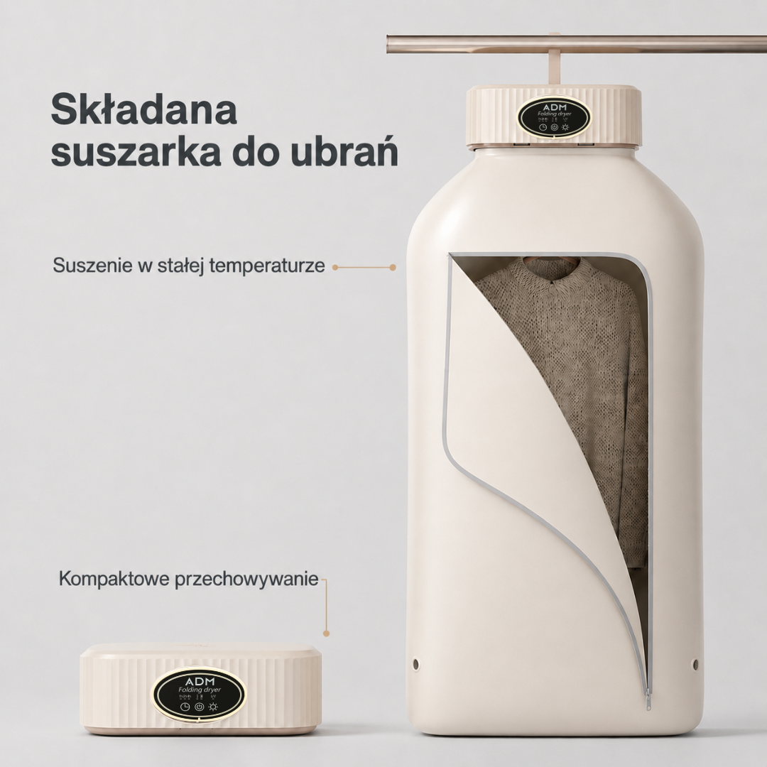 ADM Składana przenośna suszarka do ubrań – 600W, SKU: 6014