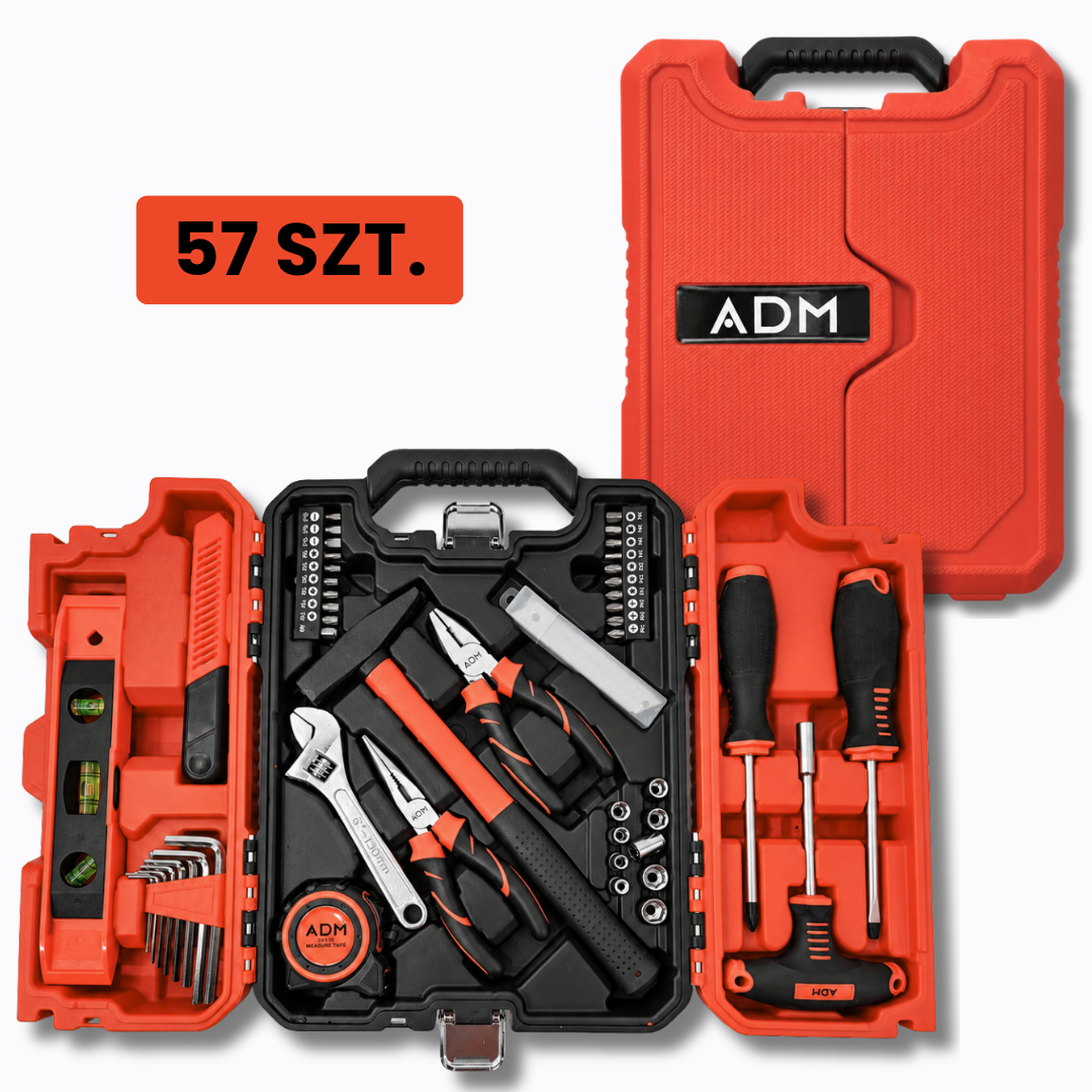 ADM 57-elementowy Zestaw Narzędzi DIY do Domu w walizce, SKU: 7103