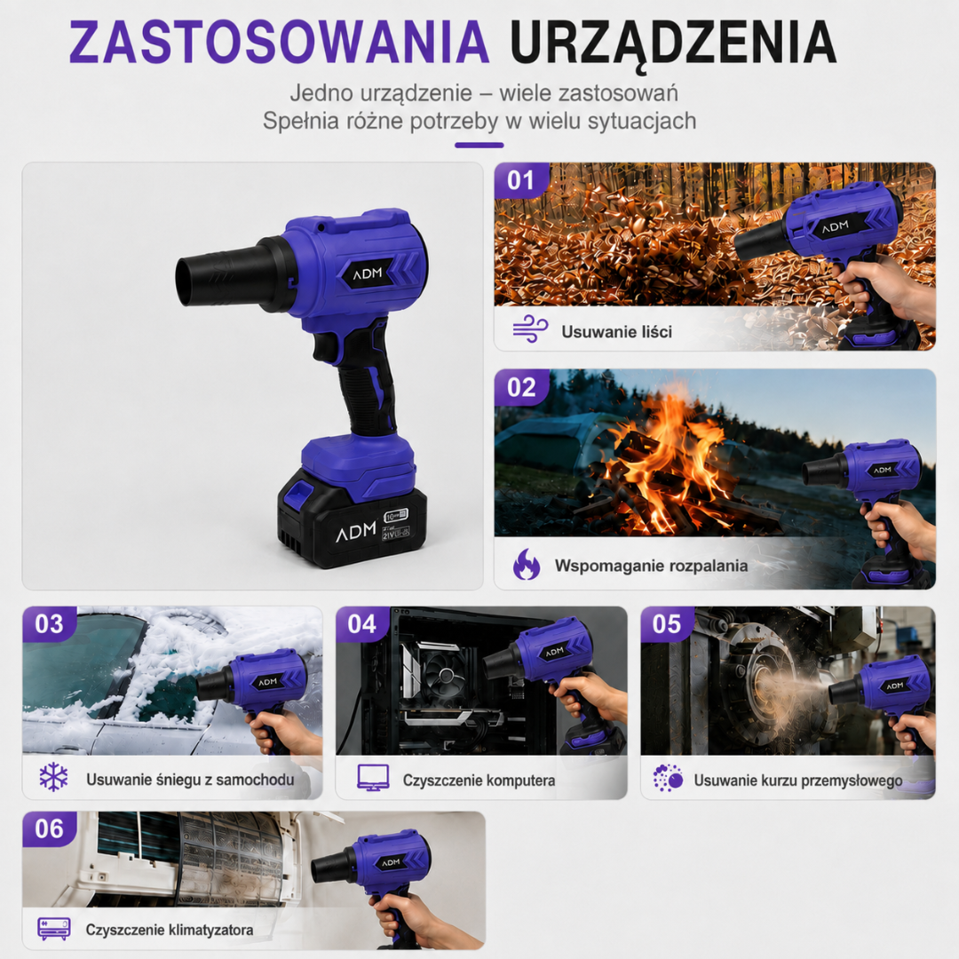 ADM Mocna Dmuchawa akumulatorowa 400W, SKU: 7101 - obrazek 3